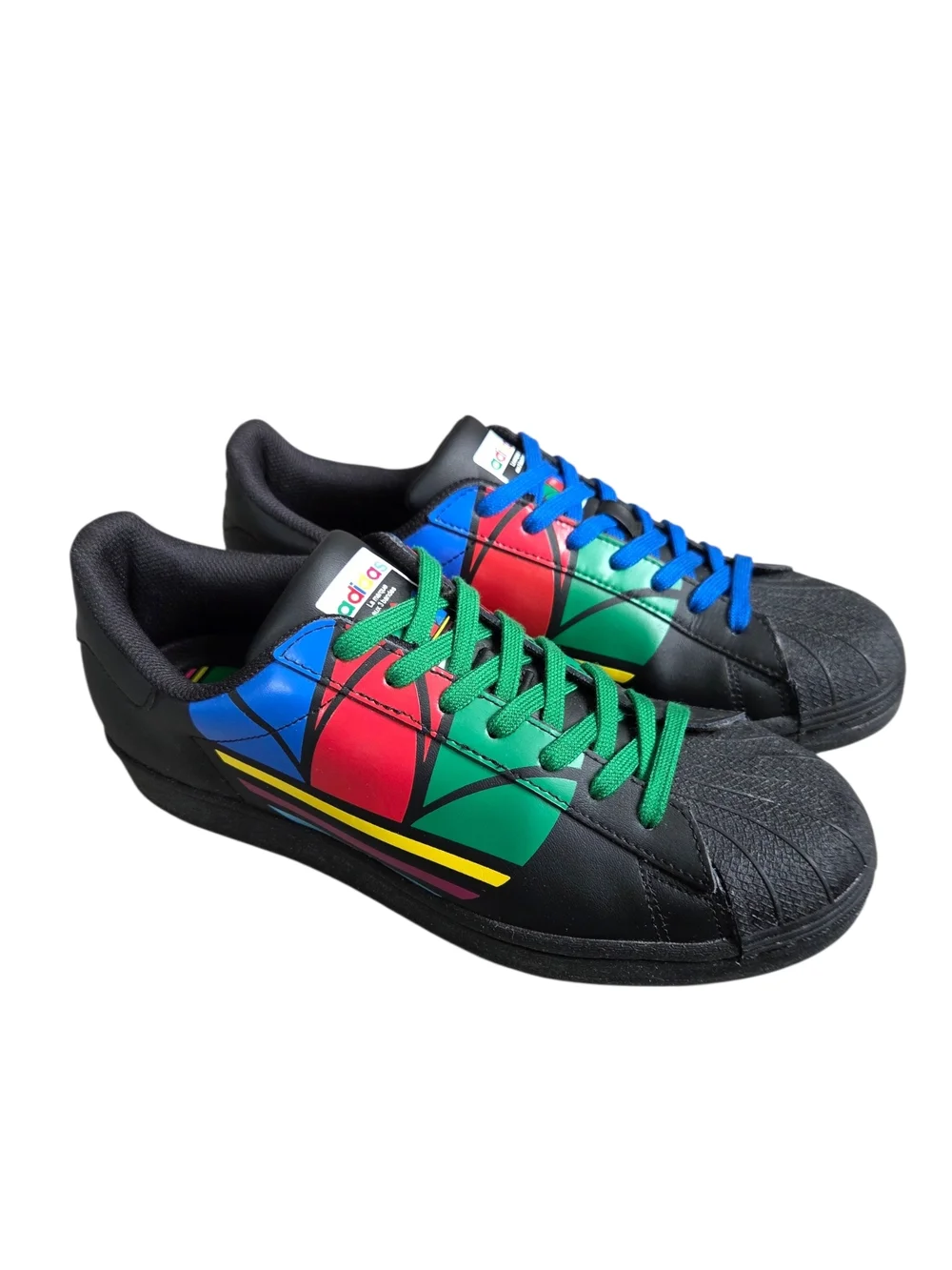 Adidas Superstar Pure Colorful Trefoil Men’s Black Sneakers 8